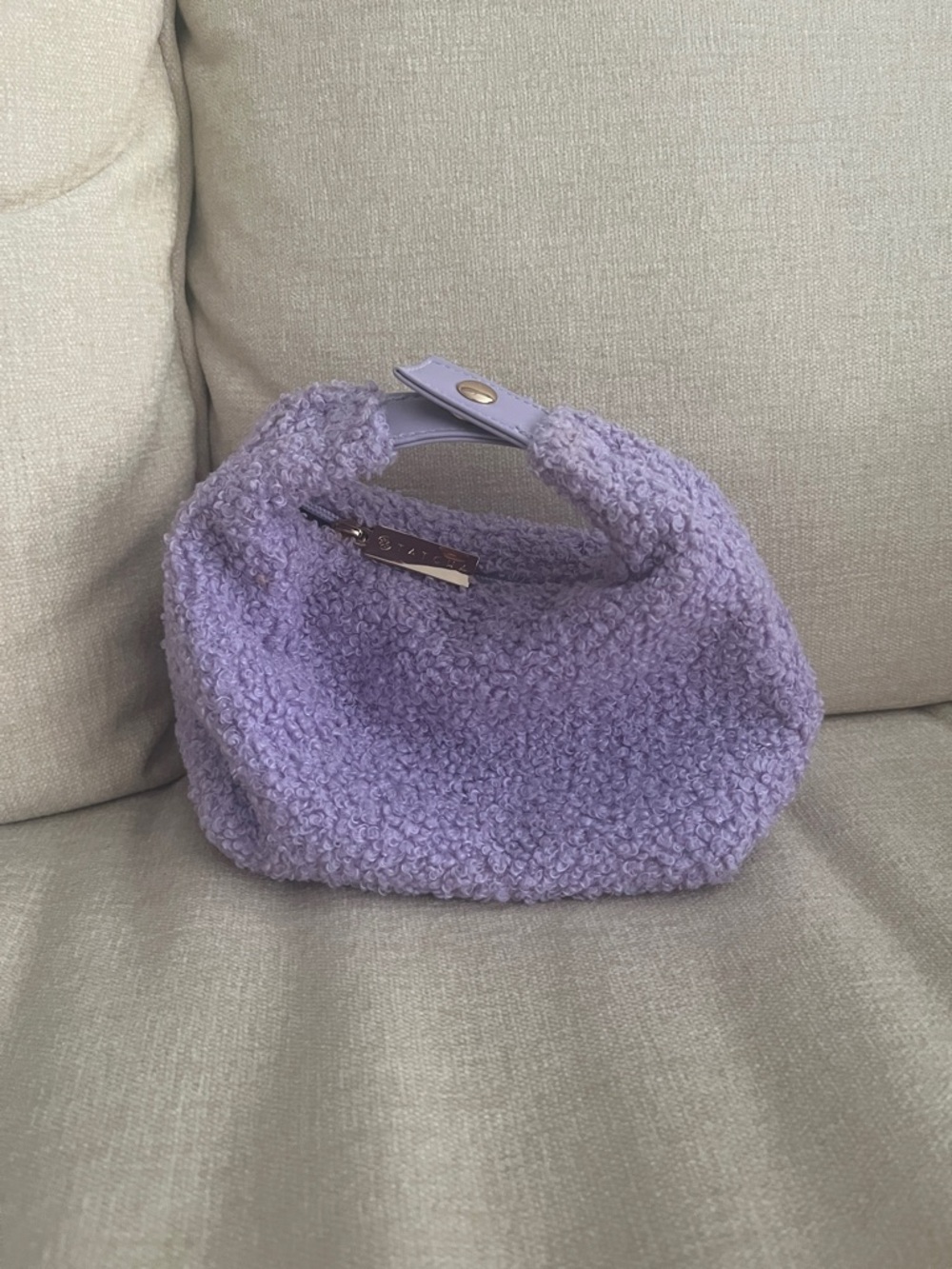 Tatcha Lavender Sherpa Shoulder Bag